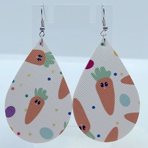 Faux Leather Dangle Earrings Easter